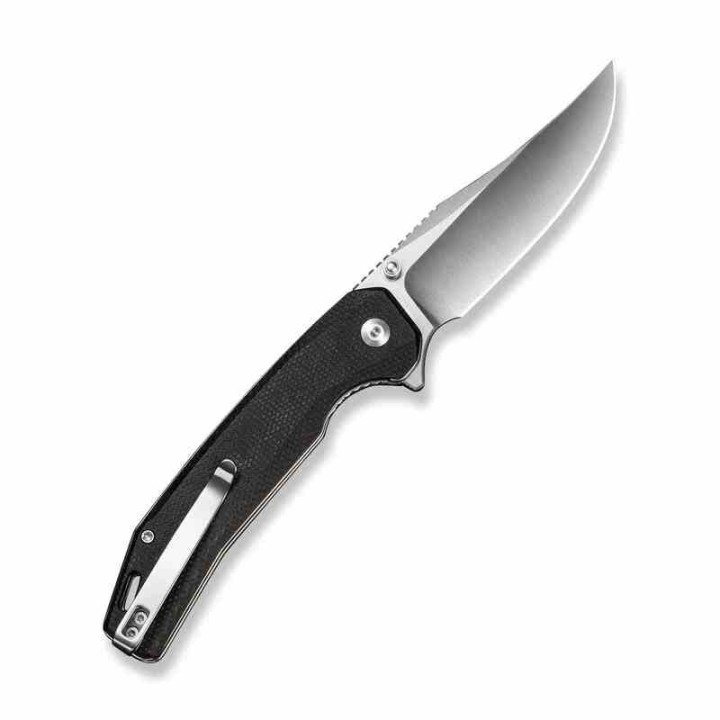 Couteau Sencut Vornix Lame Clip Point Acier 9Cr18MoV Manche Micarta Black IKBS Linerlock S250382 - Livraison Gratuite