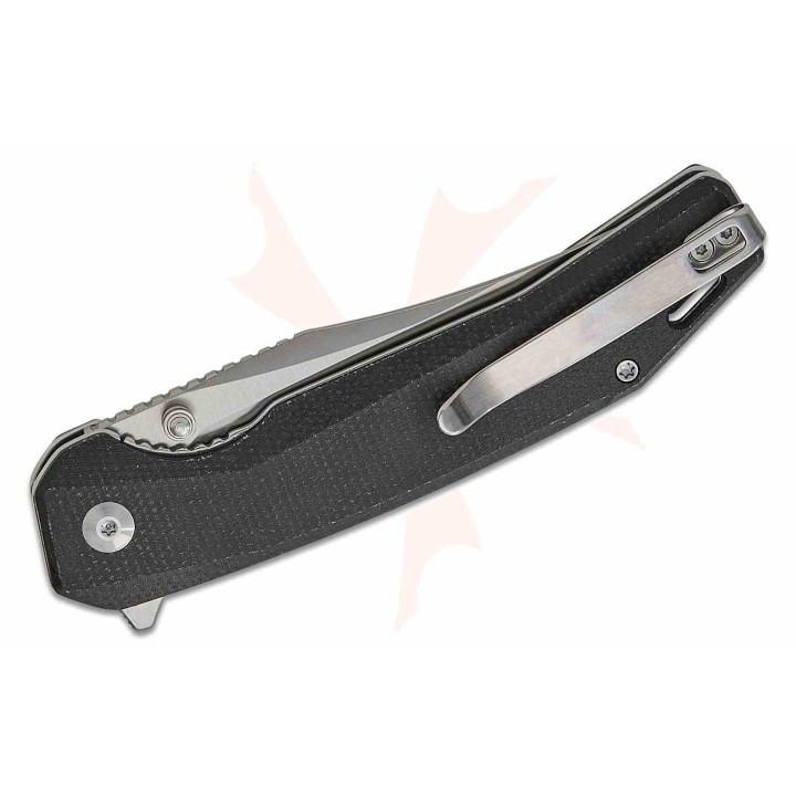 Couteau Sencut Vornix Lame Clip Point Acier 9Cr18MoV Manche Micarta Black IKBS Linerlock S250382 - Livraison Gratuite
