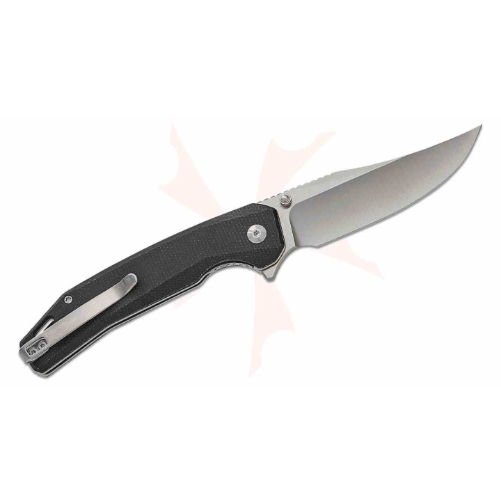 Couteau Sencut Vornix Lame Clip Point Acier 9Cr18MoV Manche Micarta Black IKBS Linerlock S250382 - Livraison Gratuite