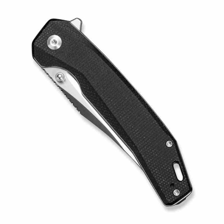 Couteau Sencut Vornix Lame Clip Point Acier 9Cr18MoV Manche Micarta Black IKBS Linerlock S250382 - Livraison Gratuite