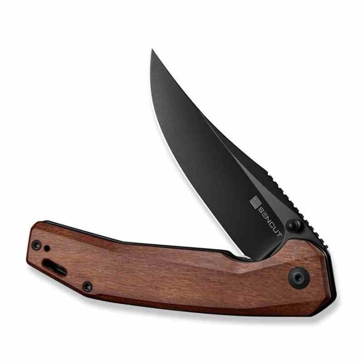 Couteau Sencut Vornix Lame Clip Point Acier 9Cr18MoV Manche Guibourtia Wood IKBS Linerlock S250383 - Livraison Gratuite