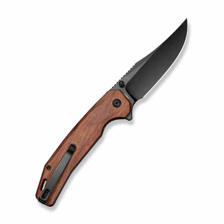 Couteau Sencut Vornix Lame Clip Point Acier 9Cr18MoV Manche Guibourtia Wood IKBS Linerlock S250383 - Livraison Gratuite