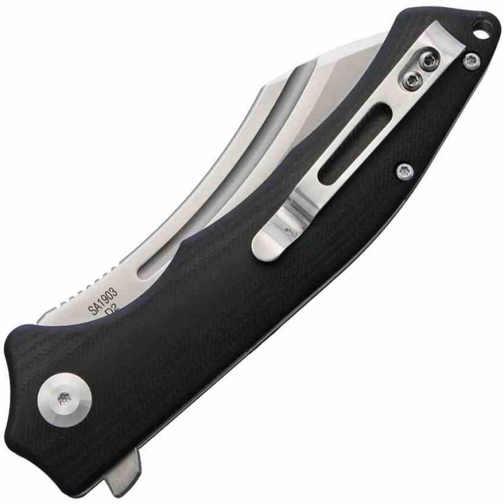 Couteau B'yond EDC Sunder Lame Cleaver Acier D2 Manche G-10 Noir Liner Lock WSC1903DGBK - Livraison Gratuite