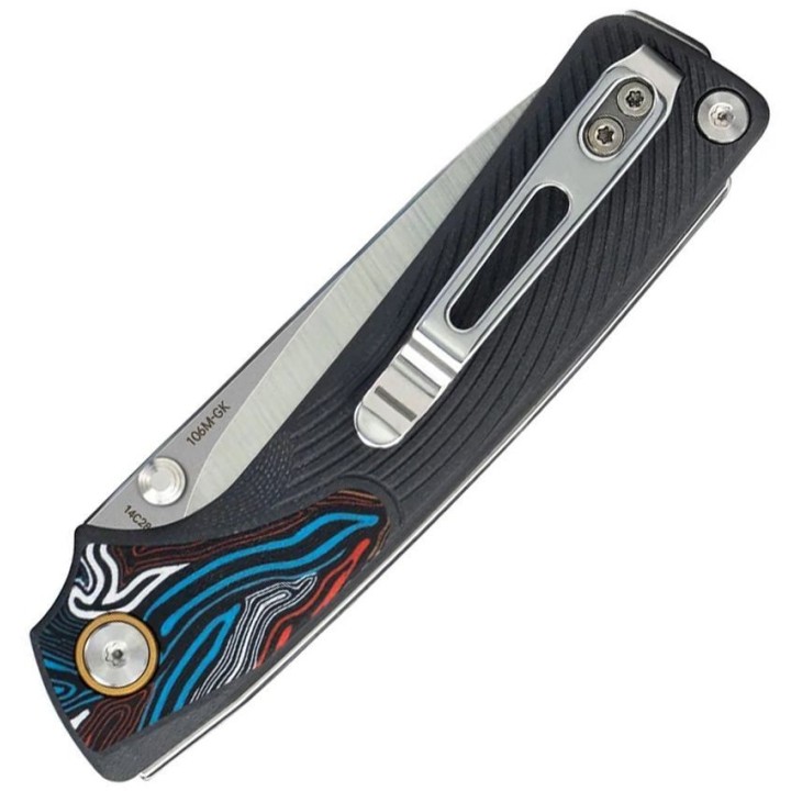 Couteau SRM Dome 106M-GK Lame Acier 14C28N Manche G-10 Gris Slip Joint Clip SRM106MGK - Livraison Gratuite
