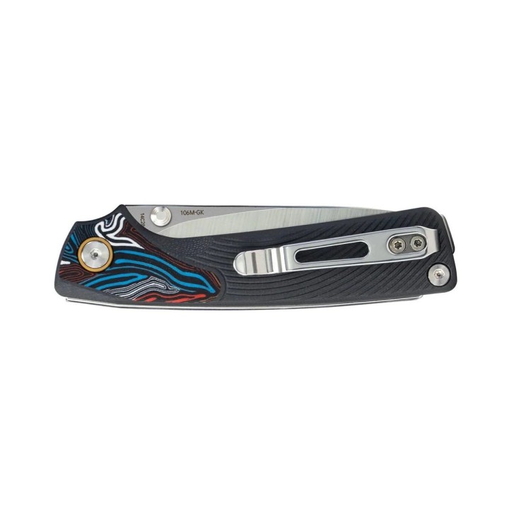 Couteau SRM Dome 106M-GK Lame Acier 14C28N Manche G-10 Gris Slip Joint Clip SRM106MGK - Livraison Gratuite