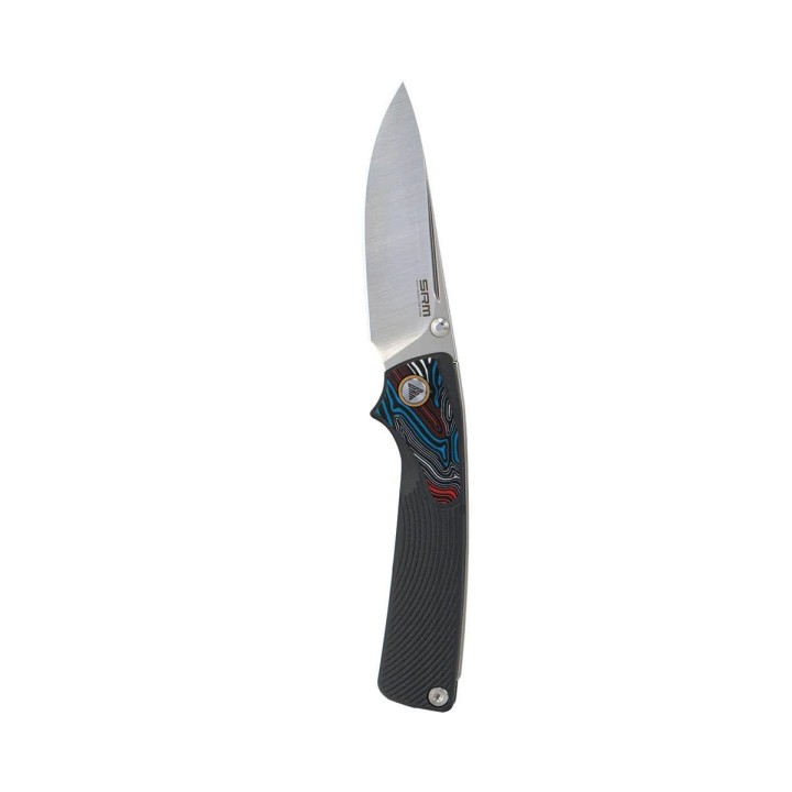 Couteau SRM Dome 106M-GK Lame Acier 14C28N Manche G-10 Gris Slip Joint Clip SRM106MGK - Livraison Gratuite