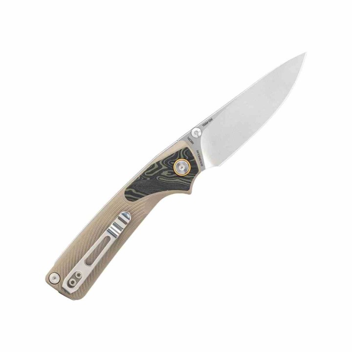 Couteau SRM Dome 106M-GW Lame Acier 14C28N Manche G-10 Desert Slip Joint Clip SRM106MGW - Livraison Gratuite