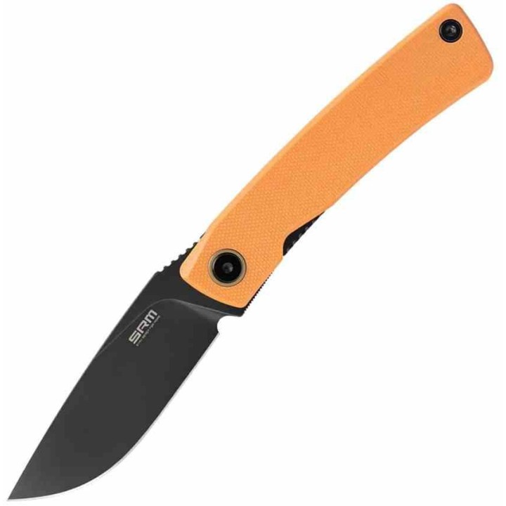 Couteau SRM Air 105M-GJ Orange Lame Acier 14C28N Manche G10 Liner Lock IKBS Clip SRM105MGJ - Livraison Gratuite