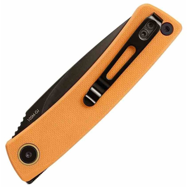 Couteau SRM Air 105M-GJ Orange Lame Acier 14C28N Manche G10 Liner Lock IKBS Clip SRM105MGJ - Livraison Gratuite