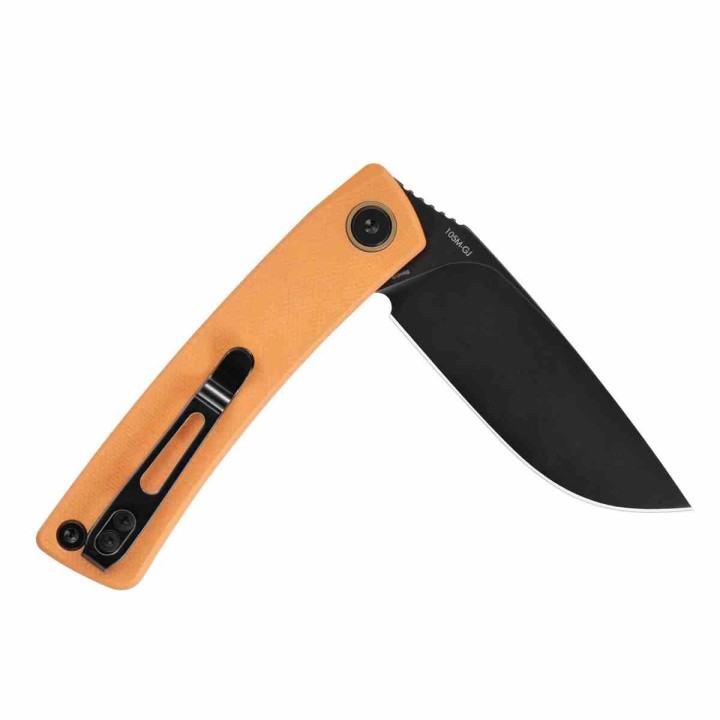 Couteau SRM Air 105M-GJ Orange Lame Acier 14C28N Manche G10 Liner Lock IKBS Clip SRM105MGJ - Livraison Gratuite