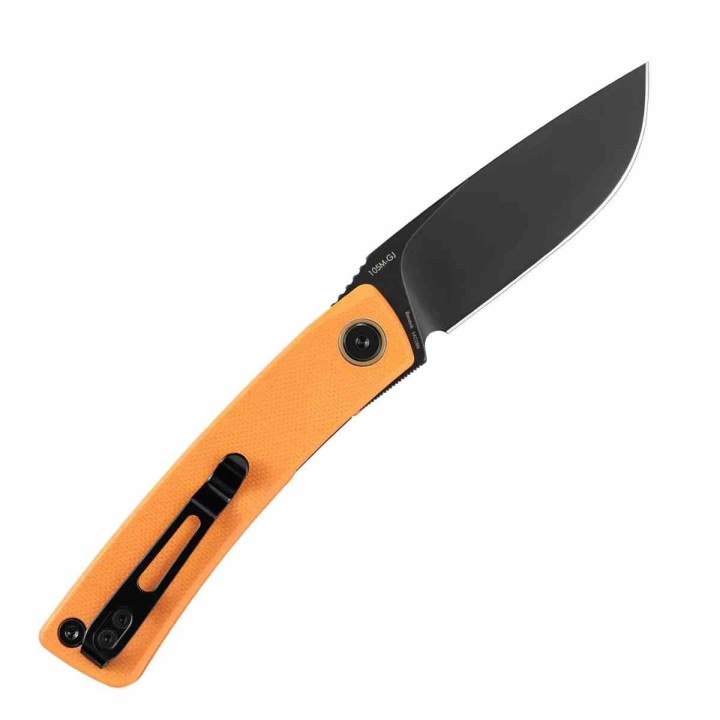 Couteau SRM Air 105M-GJ Orange Lame Acier 14C28N Manche G10 Liner Lock IKBS Clip SRM105MGJ - Livraison Gratuite