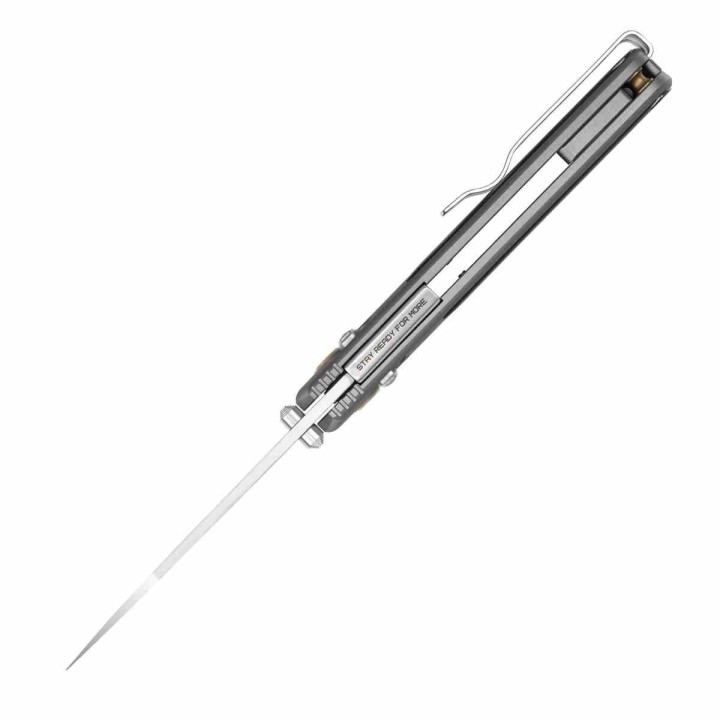 Couteau SRM Medal 259L-AK Lame Acier 14C28N Manche Alu/Ebène Ambi Lock IKBS Clip SRM259LAK - Livraison Gratuite