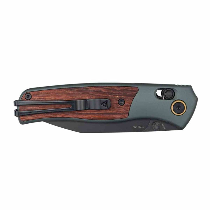 Couteau SRM Medal 259L-AG Lame Acier 14C28N Manche Alu/Rosewood Ambi Lock IKBS Clip SRM259LAG - Livraison Gratuite