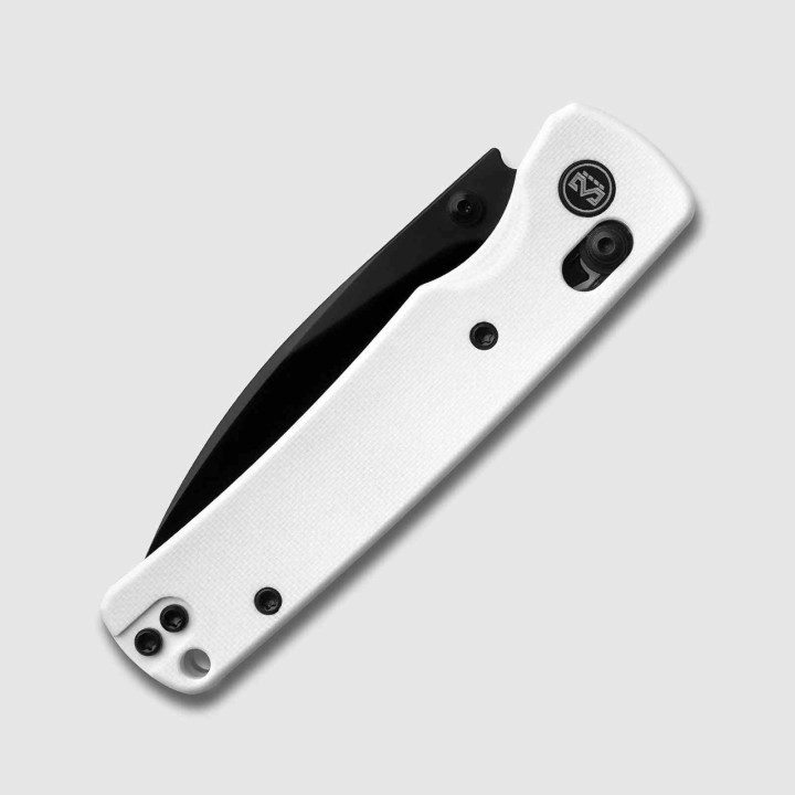Couteau Miguron Vakor White Lame Drop Point Acier 14C28N Manche G10 Crossbar Lock Clip MGR817AWH - Livraison Gratuite