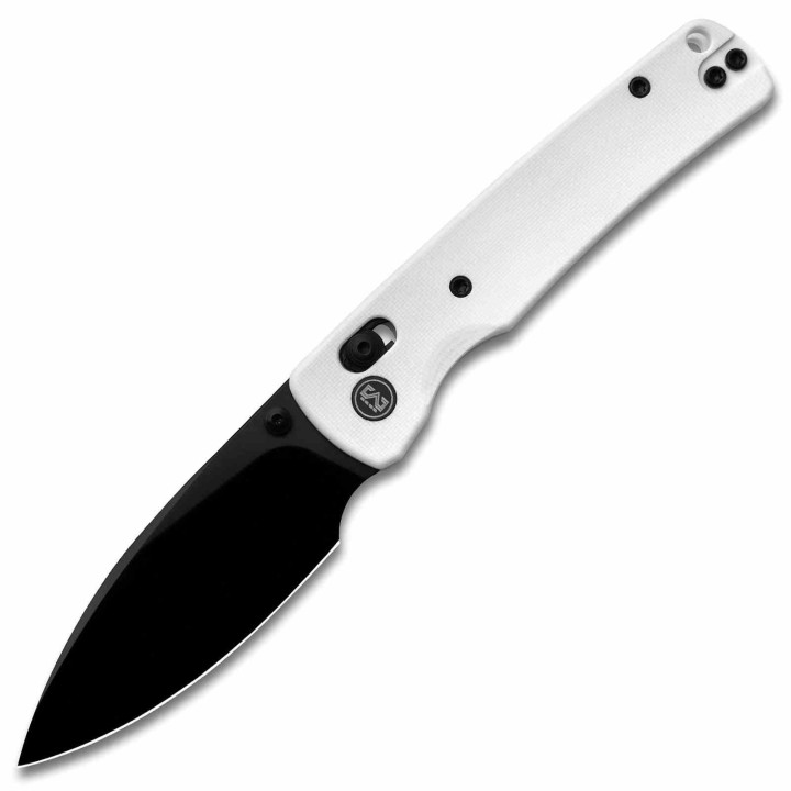 Couteau Miguron Vakor White Lame Drop Point Acier 14C28N Manche G10 Crossbar Lock Clip MGR817AWH - Livraison Gratuite