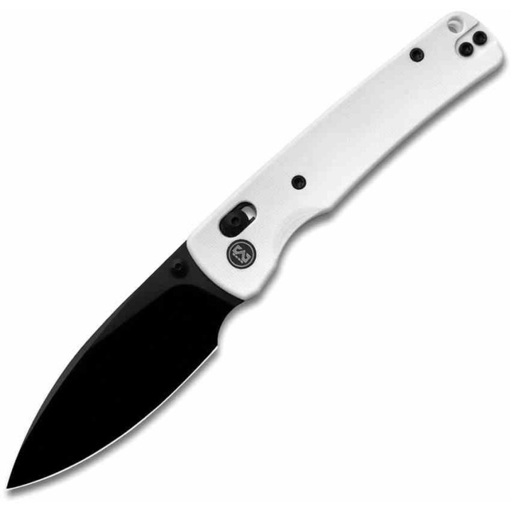 Couteau Miguron Vakor White Lame Drop Point Acier 14C28N Manche G10 Crossbar Lock Clip MGR817AWH - Livraison Gratuite