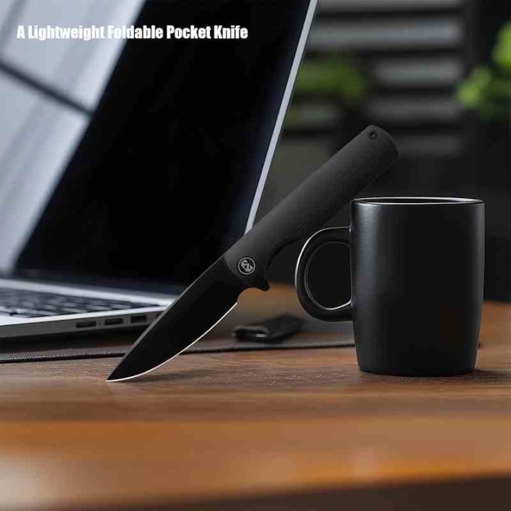 Couteau Miguron Perism Black Lame Drop Point Acier D2 Manche G10 Linerlock Clip MGR811BK - Livraison Gratuite