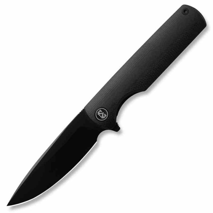 Couteau Miguron Perism Black Lame Drop Point Acier D2 Manche G10 Linerlock Clip MGR811BK - Livraison Gratuite