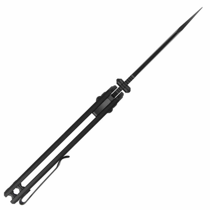 Couteau Artisan Black Lame Bowie Acier AR-RPM9 Manche G10 Recoil Lock IKBS ATZ1882PBBK  - Livraison Gratuite