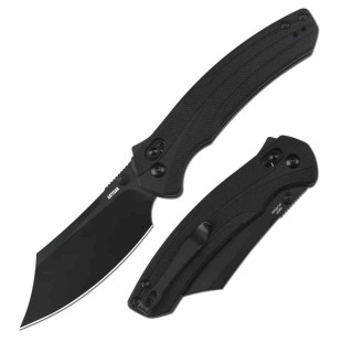 Couteau Artisan Black Lame Bowie Acier AR-RPM9 Manche G10 Recoil Lock IKBS ATZ1882PBBK  - Livraison Gratuite