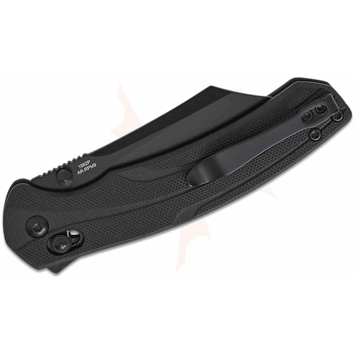 Couteau Artisan Black Lame Bowie Acier AR-RPM9 Manche G10 Recoil Lock IKBS ATZ1882PBBK  - Livraison Gratuite
