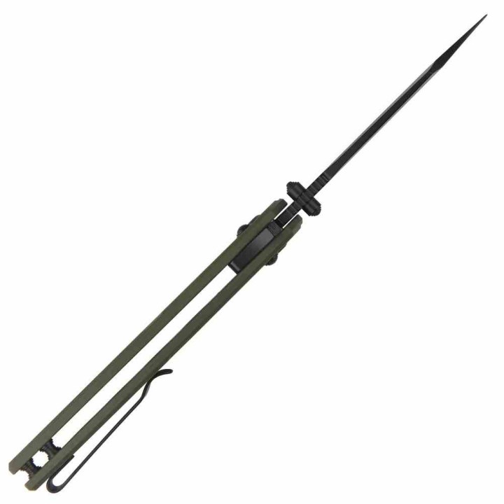 Couteau Artisan Green Lame Bowie Acier AR-RPM9 Manche G10 Recoil Lock IKBS ATZ1882PBGN - Livraison Gratuite