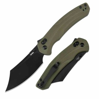 Couteau Artisan Green Lame Bowie Acier AR-RPM9 Manche G10 Recoil Lock IKBS ATZ1882PBGN - Livraison Gratuite