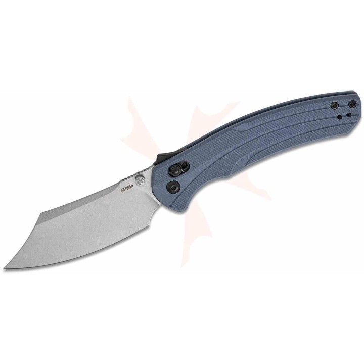 Couteau Artisan Blue Lame Bowie Acier AR-RPM9 Manche G10 Recoil Lock IKBS ATZ1882PBU - Livraison Gratuite