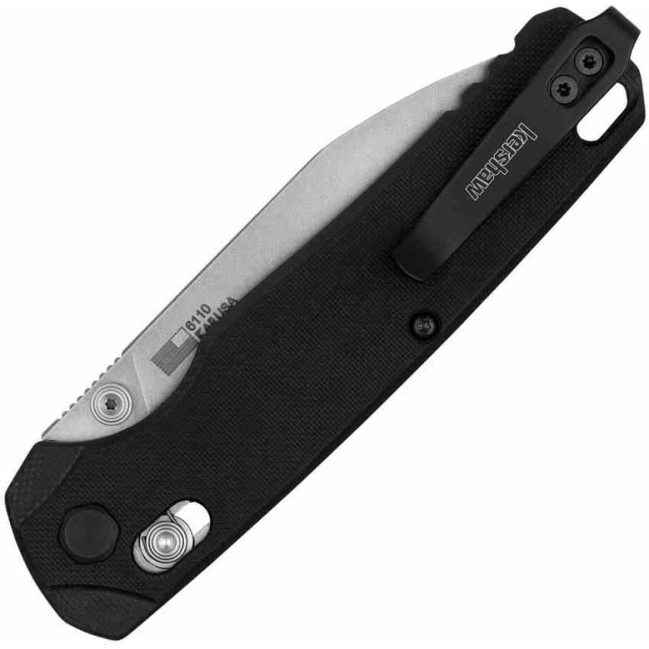 Couteau Kershaw Bel Air XL DuraLock Lame Reverse Tanto Acier CPM-MagnaCut Manche G10 Noir USA KS6110 - Livraison Gratuite