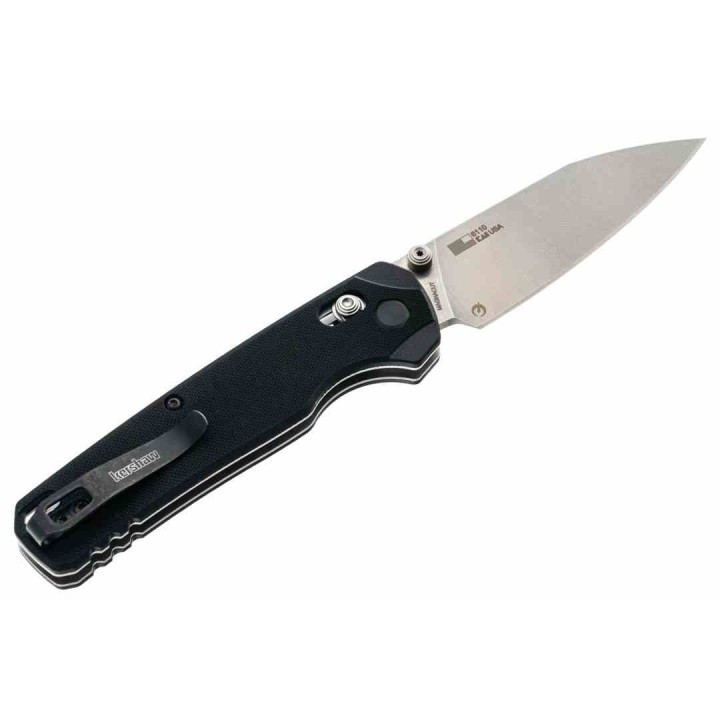 Couteau Kershaw Bel Air XL DuraLock Lame Reverse Tanto Acier CPM-MagnaCut Manche G10 Noir USA KS6110 - Livraison Gratuite