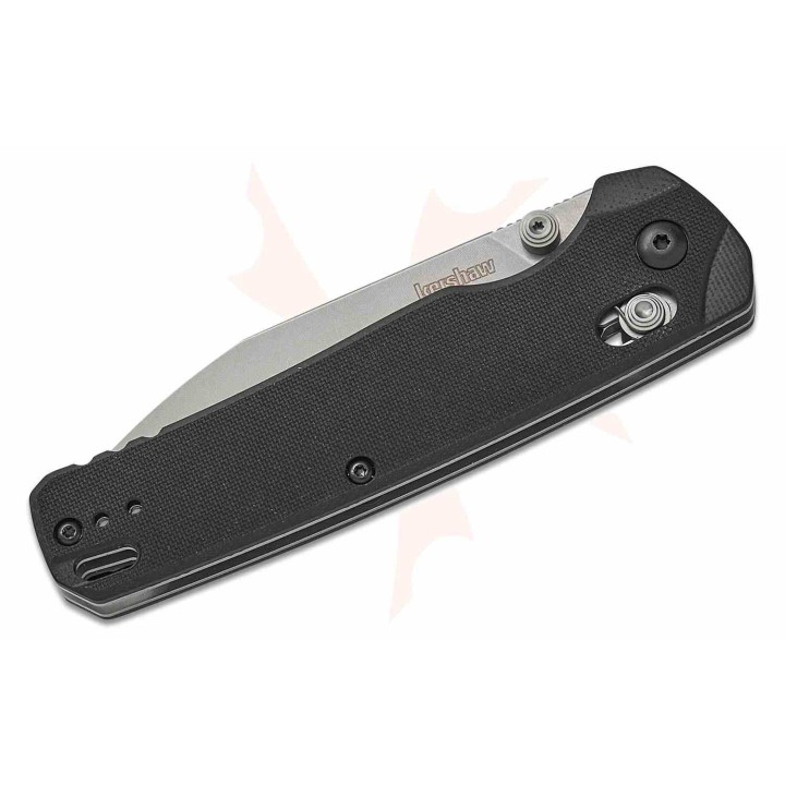 Couteau Kershaw Bel Air XL DuraLock Lame Reverse Tanto Acier CPM-MagnaCut Manche G10 Noir USA KS6110 - Livraison Gratuite