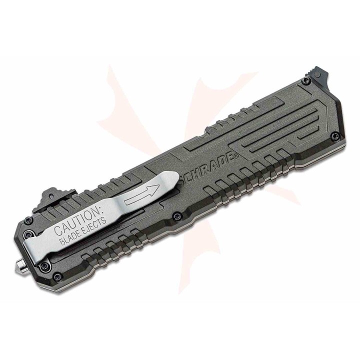 Couteau Automatique OTF Schrade Viper Lame Acier 4034 Manche Alu Sécurité Clip SCHOTF3CB - Livraison Gratuite