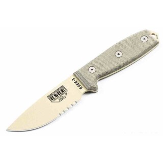 Couteau ESEE Model 3 Lame Acier Carbone 1095HC Manche Micarta Made USA ES3SKODT - Livraison Gratuite