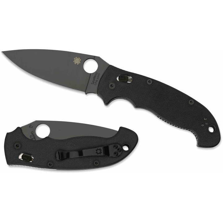 Couteau Spyderco Manix 2 XL Lame Acier CPM-S30V Manche G-10 Noir Ball Bearing Lock USA SC95GPBBK2 - Livraison Gratuite