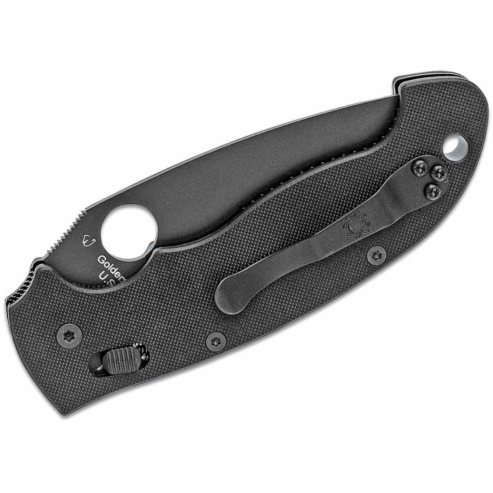 Couteau Spyderco Manix 2 XL Lame Acier CPM-S30V Manche G-10 Noir Ball Bearing Lock USA SC95GPBBK2 - Livraison Gratuite