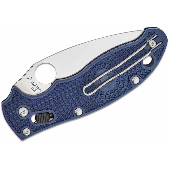 Couteau Spyderco Manix 2 Lightweight Lame Acier CPM-S110V Manche FRN Bleu Ball Bearing Lock USA SC101PDBL2 - Livraison Gratuite