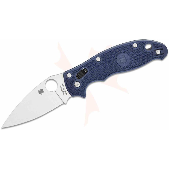 Couteau Spyderco Manix 2 Lightweight Lame Acier CPM-S110V Manche FRN Bleu Ball Bearing Lock USA SC101PDBL2 - Livraison Gratuite