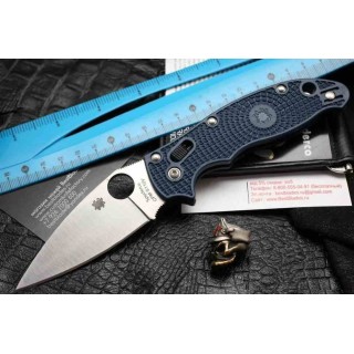 Couteau Spyderco Manix 2 Lightweight Lame Acier CPM-S110V Manche FRN Bleu Ball Bearing Lock USA SC101PDBL2 - Livraison Gratuite