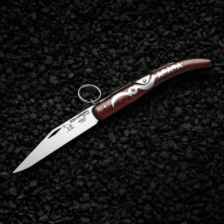 Couteau Okapi Lame Acier Carbone 1075 Manche Bois Système à Anneau South Africa KO02560- Livraison Gratuite