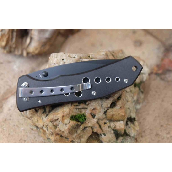 Couteau Smith&Wesson Extreme Ops Lame Acier Inox Manche Alu Noir Linerlock Clip SWA10CP - Livraison Gratuite
