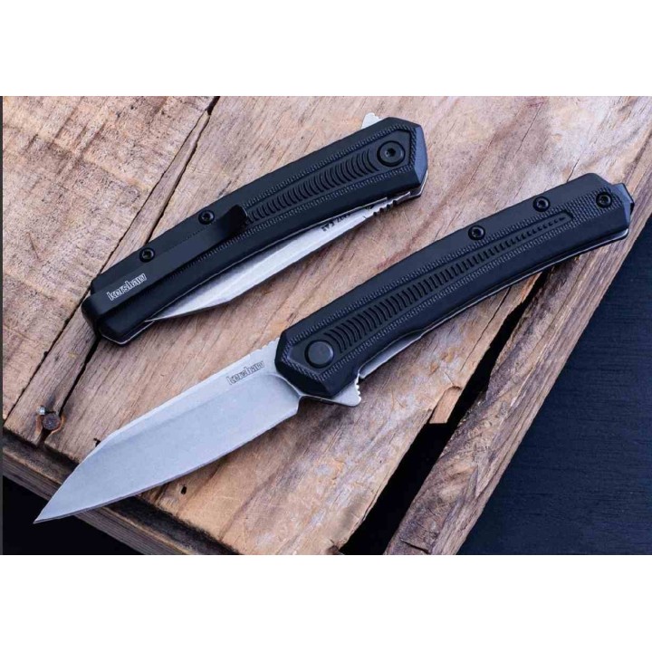 Couteau Kershaw Raygun A/O Lame Acier 4Cr14 Manche GFN Liner Lock Clip KS1427 - Livraison Gratuite