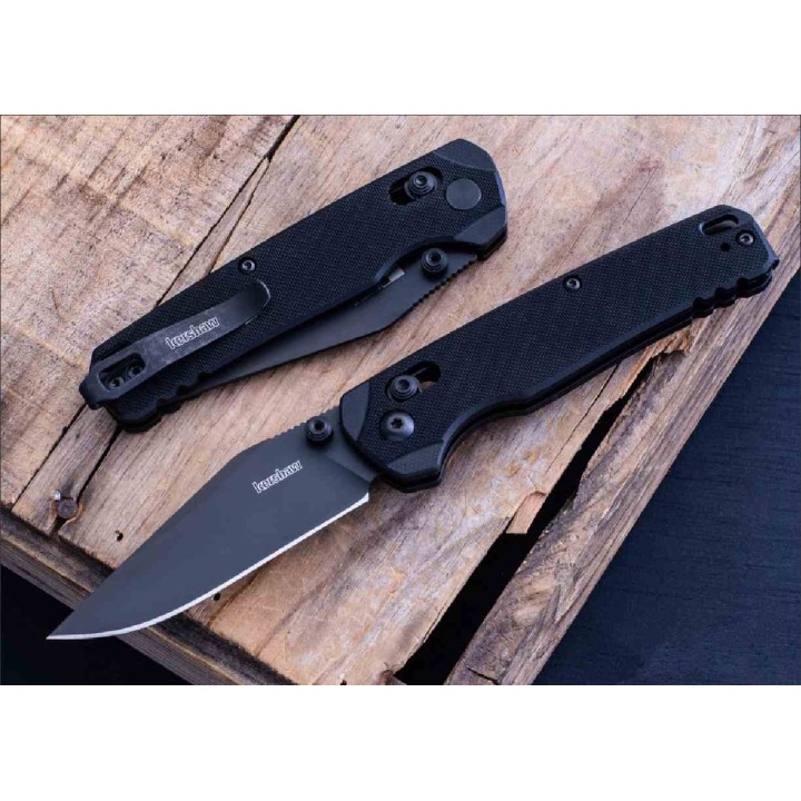 Couteau Kershaw Bel Air DuraLock Clip Point Lame Acier CPM-Magnacut Manche G10 DuraLock USA KS6106BLK - Livraison Gratuite