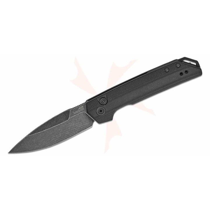 Couteau Automatique Kershaw Launch Iridium Lame Acier CPM-MagnaCut Manche G10/Alu Button Lock USA KS7038G10 - Livraison Gratuite