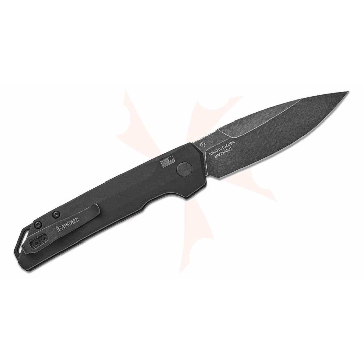 Couteau Automatique Kershaw Launch Iridium Lame Acier CPM-MagnaCut Manche G10/Alu Button Lock USA KS7038G10 - Livraison Gratuite