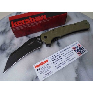 Couteau A/O Kershaw Dawnstar Lame Acier 8Cr13MoV Manche Olive GFN Liner Lock Clip KS1423OL - Livraison Gratuite