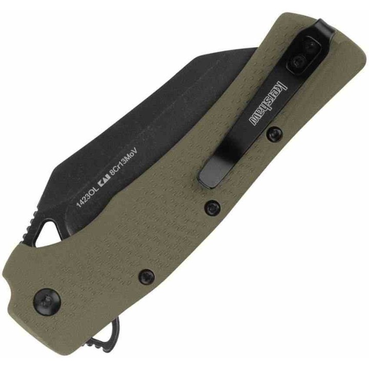 Couteau A/O Kershaw Dawnstar Lame Acier 8Cr13MoV Manche Olive GFN Liner Lock Clip KS1423OL - Livraison Gratuite