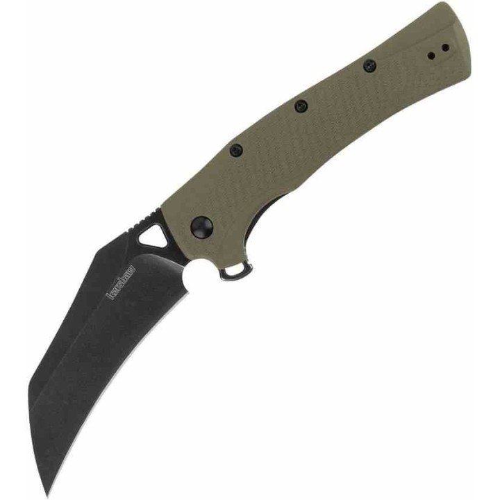 Couteau A/O Kershaw Dawnstar Lame Acier 8Cr13MoV Manche Olive GFN Liner Lock Clip KS1423OL - Livraison Gratuite