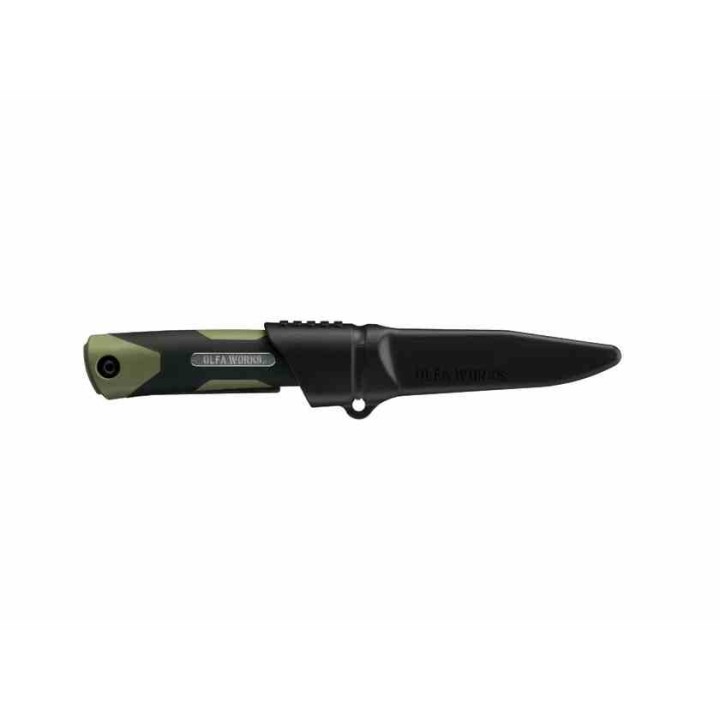 Couteau OLFA WORKS SANGA Bushcraft Lame Acier 13Cr Manche & Etui Polypropylène Made Japan OWBCK1OD Livraison Gratuite