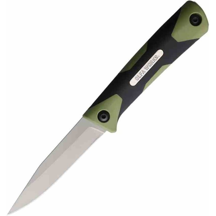 Couteau OLFA WORKS SANGA Bushcraft Lame Acier 13Cr Manche & Etui Polypropylène Made Japan OWBCK1OD Livraison Gratuite