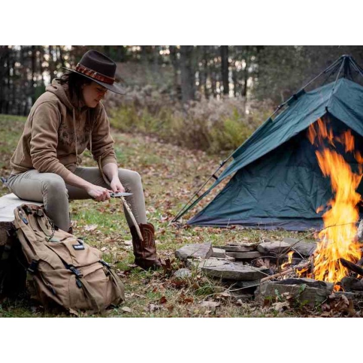 Couteau OLFA WORKS SANGA Bushcraft Lame Acier 13Cr Manche & Etui Polypropylène Made Japan OWBCK1OD Livraison Gratuite